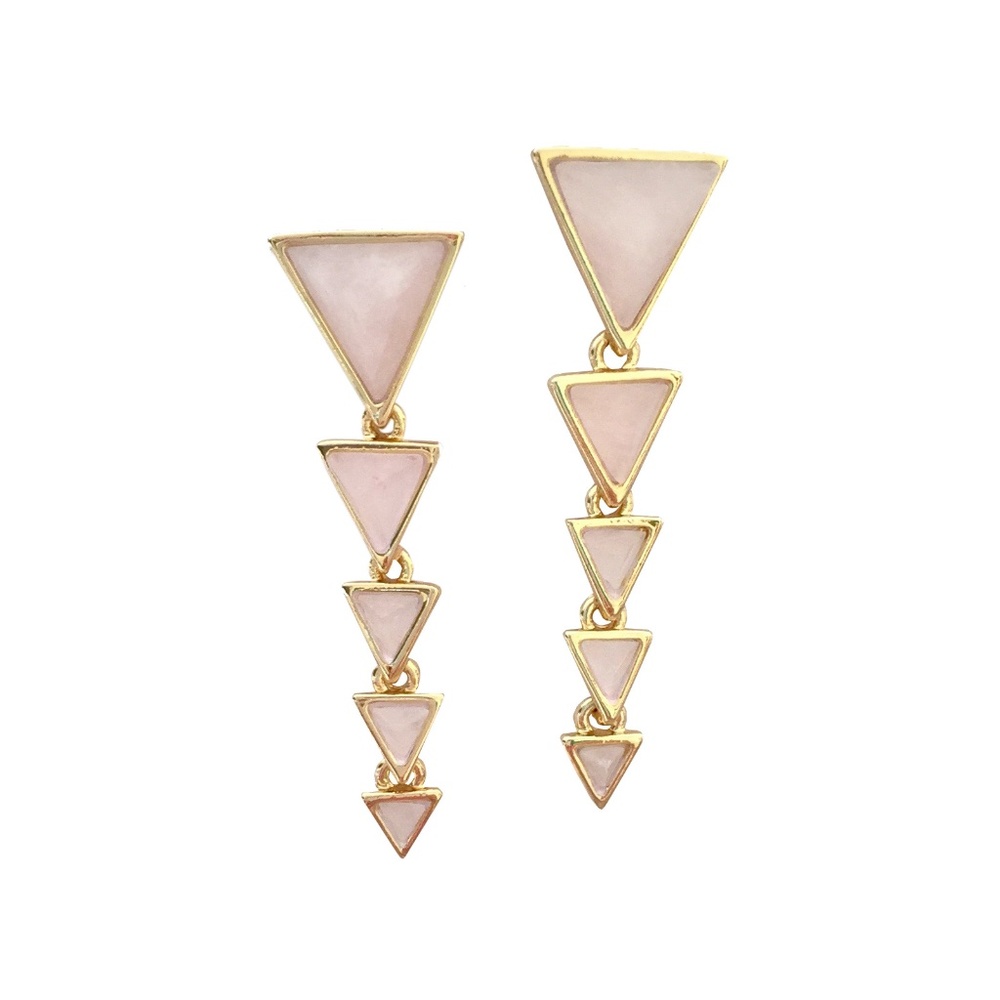 House of Harlow Meteora Rose Quartz Drop Earrings